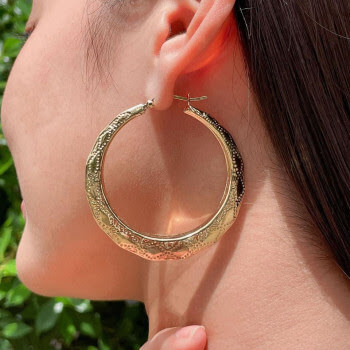 Chunky Gold Hoops image
