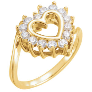 0.21 Carat Heart-Shaped Diamond Ring