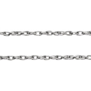 1.3mm Platinum Cable Rope Chain Necklace