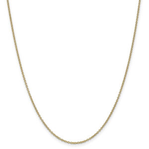 1.4mm 14K Gold Cable Link Chain Necklace