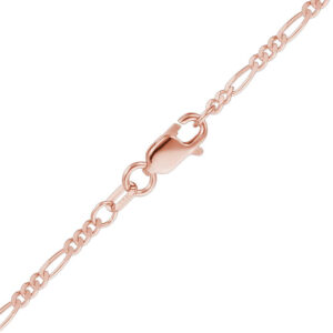 1.5mm 14k rose gold figaro chain necklace