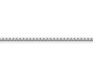 1.5mm 14k white gold box chain necklace