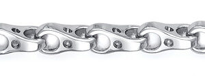 10K White Gold Bicycle Link Bracelet