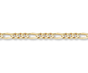 14K Gold 2.5mm Figaro Link Chain Necklace