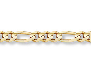 14K Gold Figaro Link Bracelet (10mm)