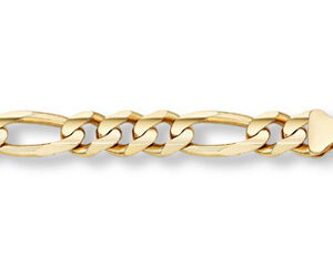 14K Gold Figaro Link Bracelet (12mm)