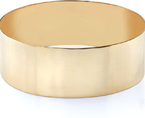 14K Gold Flat Bangle Bracelet, 25mm (1")