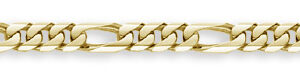 14K Gold Hand-Made 13mm Figaro Link Bracelet