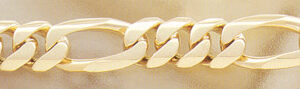 14K Gold Hand-Made 18mm Figaro Link Bracelet