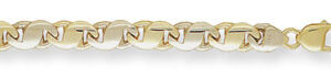 14K Gold Hand-Made Designer Mariner Link Bracelet