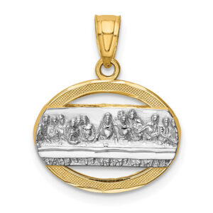 14K Gold Two-Tone The Last Supper Communion Pendant