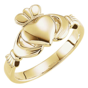 14K Gold Women's Claddagh Ring