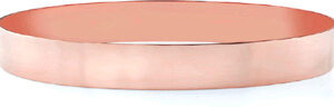 14K Rose Gold Flat Bangle Bracelet, 10mm (3/8")