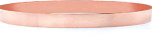 14K Rose Gold Flat Bangle Bracelet, 6mm (1/4")