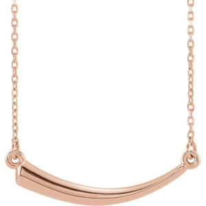 14K Rose Gold Horn Necklace