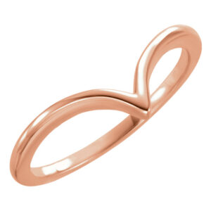 14K Rose Gold "V" Ring