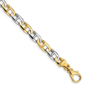 14K Two-Tone Gold 6.6mm Mariner Link Bracelet