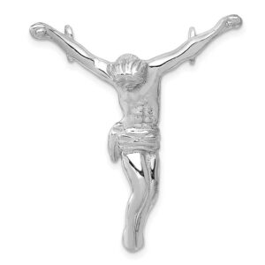 14K White Gold Corpus Crucifixion Pendant