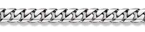 14K White Gold Curb Bracelet - 14mm