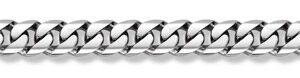 14K White Gold Curb Bracelet - 16mm