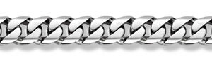 14K White Gold Curb Bracelet - 19mm