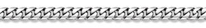 14K White Gold Curb Bracelet - 9.6mm