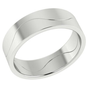 14K White Gold Two-Halves One Flesh Wedding Band