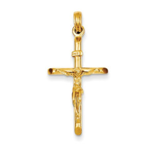 14K Yellow Gold Crucifix Pendant