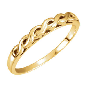 14K Yellow Gold Infinity Braid Wedding Band