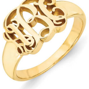 14K Yellow Gold Monogram Ring