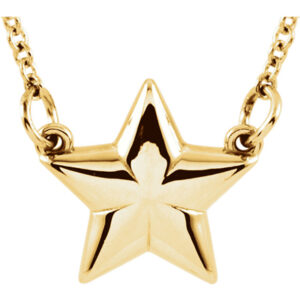 14K Yellow Gold Star Necklace