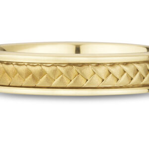 18K Yellow Gold Braided Wedding Band (5mm)