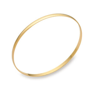 18k solid gold 3mm bangle bracelet