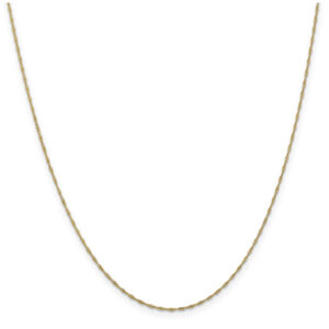 1mm 14K Gold Singapore Chain Necklace