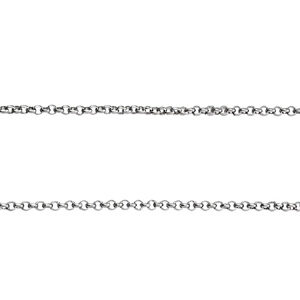 1mm Platinum Rolo Chain Necklace