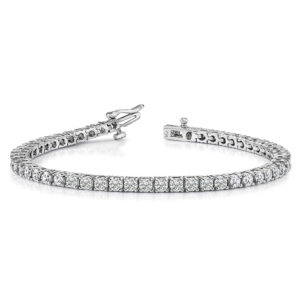 2 carat diamond tennis bracelet 14k white gold