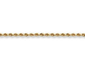 2.5mm Rope Bracelet, 14K Solid Gold