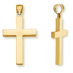 22K Gold Women's Solid Cross Pendant