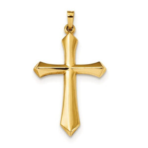 22K Solid Gold Sword of the Spirit Cross Pendant