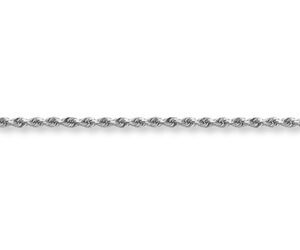 2mm Rope Bracelet, 14K White Gold