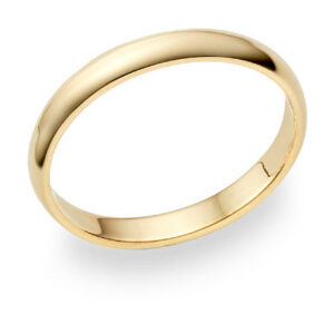 3mm Plain Gold Wedding Band in 14K