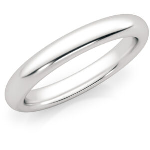 3mm Platinum Plain Wedding Band Ring