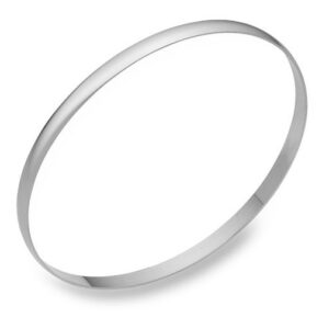 4mm 14K White Gold Bangle Bracelet