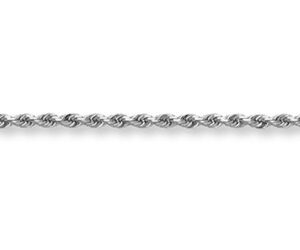 4mm Rope Bracelet, 14K White Gold