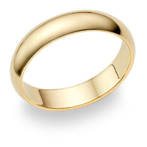 5mm Plain Gold Wedding Band in 14K