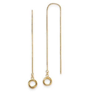 Box Chain Love Knot Earrings, 14K Gold