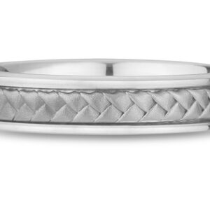 Braided Wedding Band, 14K White Gold (5mm)