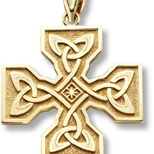 Celtic Cross Pendant, 14K Gold