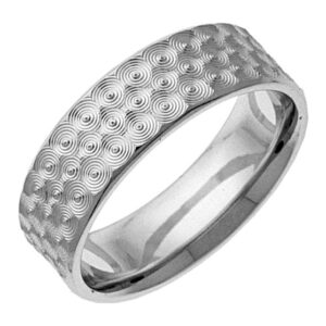 Celtic Spirals Platinum Wedding Band