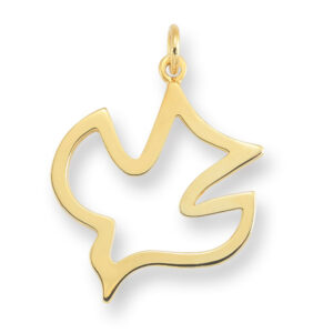 Christian Dove Holy Spirit Pendant in 14K Yellow Gold